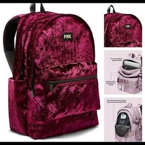 Velvet PINK Victoria Secret Backpack